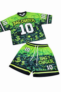 Ensemble short et maillot personnalisé 2026 pour hommes et femmes, imprimé flamme, avec numéro graphique, streetwear, tenue de sport d'été 2 pièces - Product Image 6