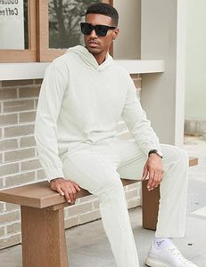 Survêtement pour homme à capuche, style unique, décontracté, couleur unie, séchage rapide, respirant, look streetwear moderne, coupe classique, hiver - Product Image 3