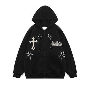 Servicio de diseño de ropa para hombre estilo Y2K, sudadera con cremallera completa, sudaderas con capucha para hombre, ropa de golf con logotipo personalizado, sudadera con cremallera para hombre - Product Image 1