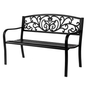 Panca da Esterno Moderna in Ferro e Legno da 50 Pollici YF per Giardino e Patio - Product Image 1