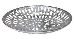 Customizable Heavy Duty Antique Design Metal <b>Tray</b> <b>Large</b> Serving <b>Tray</b> with Classic Style in Matte Silver Finish for Weddings - Product Image 5