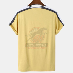 T-shirts imprimés tendance et confortables, taille personnalisée, 100% coton, pour hommes, faible MOQ, coupe ample. - Product Image 2