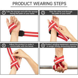 Correas de Potencia para Levantamiento de Pesas, Cross Training, Gimnasio, Ligeras, Ajustables, de Neopreno Elástico, Antideslizantes, de Alta Elasticidad - Product Image 6