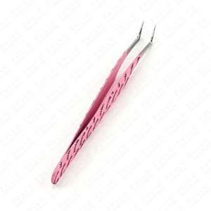 Premium Pink Stainless Steel Eyelash Tweezers with Closed Tip, Custom Branding & Packaging, Wholesale Beauty <b>Tool</b> - Product Image 5