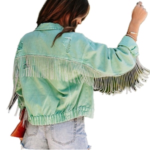 Ladies Custom Fringe Leather <b>Jacket</b> Western Cowboy <b>Suede</b> Tassel Coat Fashion Outerwear Motorcycle Biker Wholesale OEM - Product Image 5