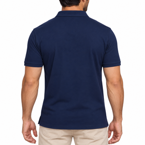 Polo pour homme Dry Fit 100% polyester tricoté, polo de golf à manches courtes, logo personnalisé, uniforme - Product Image 2