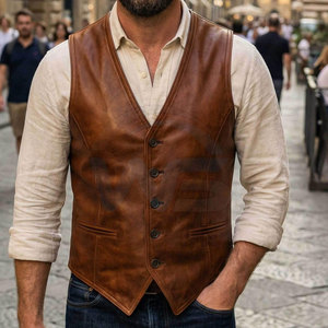 Gilet de style western de haute qualité avec poches pratiques, tissu durable et coupe confortable – Meilleure vente en ligne - Product Image 4