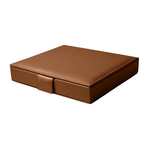 Juego de dominó de cuero en un estuche de lujo con interior de fieltro, juego de mesa moderno premium doble seis para entretenimiento familiar - Product Image 2