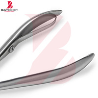 Coupe-cuticules professionnel en acier inoxydable robuste, manche ergonomique large, double ressort, pointe de précision tranchante, pour éliminer les peaux mortes