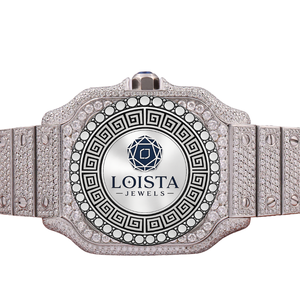 Reloj de Moissanita con Incrustaciones de Diamantes de Imitación, Estilo Hip Hop, Calidad de Exportación, para Ropa Urbana, Eventos Musicales y Fiestas, Disponible a un Precio Accesible, LOISTA - Product Image 1