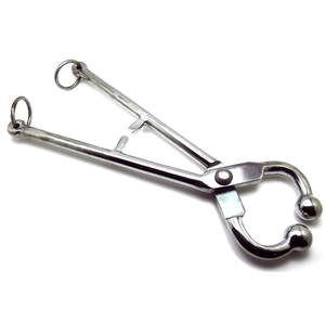 Pince à bec longue en acier inoxydable durable pour le bétail, instruments vétérinaires réutilisables, support pour anneaux de nez de taureau, utilisation en clinique vétérinaire - Product Image 2