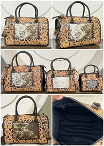 New Personalised Hand <b>Tooled</b> <b>Leather</b> Large Speedy Bag Custom Style Luxury Designer Shoulder Travel Bag for Women's Duffel Bag - Product Image 3