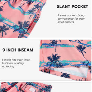 Short de bain décontracté pour homme, coupe ajustée, séchage rapide, taille mi-haute, avec cordon de serrage, imperméable, poches, doublure en maille, couleur unie - Product Image 5