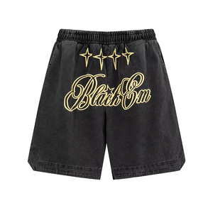 Pantalones Cortos de Mezclilla DUOLLB de Verano, Alta Calidad, Transpirables, Ajuste Holgado, Lavado Oscuro, para Hombre - Product Image 1