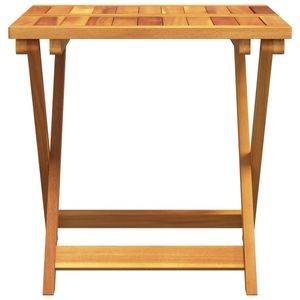 Petite table de jardin pliable en bois d'acacia massif brun pour usage extérieur - Product Image 4