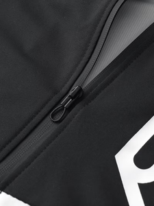 Conjunto de Sudadera con Capucha y Pantalones Deportivos para Hombre, Diseño Color Block, Logotipo Frontal, Blanco y Negro, Transpirable, Otoño - Product Image 5