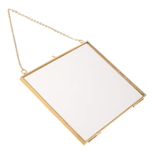 Handmade Brass Picture <b>Frame</b> Octagon <b>Glass</b> Pressed Flower Display <b>Hanging</b> Photo <b>Frame</b> Metal Geometric Plant Specimen Art Display - Product Image 5