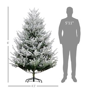 Albero di Natale incernierato da 6 piedi con punte di 795 con Base in acciaio verde aperto per Auto albero di Natale artificiale - Product Image 3
