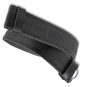 Ceinture à motif de nœud celtique en relief, en cuir écossais 100% de haute qualité, fabrication traditionnelle, fournitures d'usine - Product Image 4