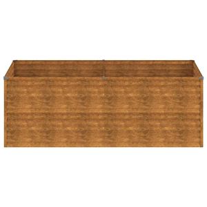 Bac à fleurs surélevé en acier Corten 77,2''x39,4''x27,2'' – Élégante plantation extérieure - Product Image 4