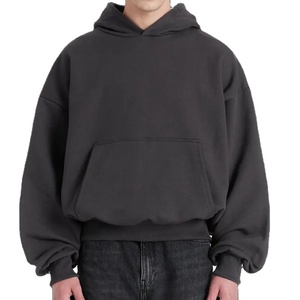 Sudadera con capucha de gran tamaño personalizada de peso pesado 500 GSM/600 GSM 2025 100% algodón hombro caído diseño de cremallera de alta calidad estampado polar - Product Image 5