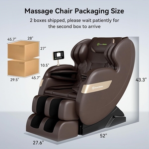 Silla de Masaje Shiatsu de Lujo con Rodillos 4D y Calefacción, Gravedad Cero, Presión de Aire en Todo el Cuerpo, Elevación Eléctrica y Función Musical - Product Image 2