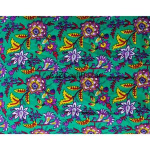 Tissu 100% Coton Indien Fait Main Sanganeri Imprimé au Bloc, Respirant, Écologique, Séchage Rapide, Léger, Brut, pour Filles - Vente en Gros - Product Image 6