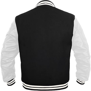 <b>Men's</b> Classic Vintage Baseball <b>Bomber</b> Style <b>Varsity</b> <b>Jacket</b> Custom Made with Wool and Cow Skin Leather <b>Jacket</b> for <b>man</b> - Product Image 5