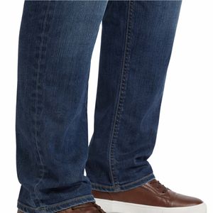 Pantalon en jean coupe droite pour homme, style hip-hop, délavé foncé, respirant, léger, pour le printemps, décontracté - Product Image 5