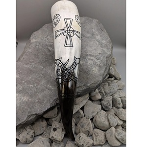 Best Quality Indian Natural Horn Beer Mug Handmade Bohemian Style Genuine Hot Selling Wholesale Best Price Custom Logo Hand Grip - Product Image 1