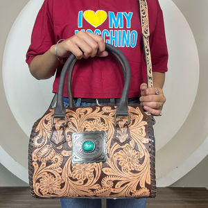Sac de voyage de luxe en cuir de vachette fait main, style personnalisé, haute qualité, pour femme, sac à bandoulière, sac de sport, best-seller - Product Image 4