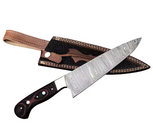 Wholesale PRESTIGE BLADES Customized High Quality Handmade Durable Extra <b>Sharp</b> Damascus Steel Chef <b>Kitchen</b> <b>Knife</b> Ambidextrous - Product Image 5