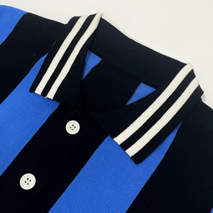 Camiseta Polo a Rayas de Manga Corta para Hombre, Personalizada al por Mayor, en Colores Contrastantes - Product Image 4
