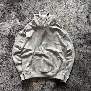 Unisex Quarter <b>Zip</b> Sweatshirt Regular Fit Solid Color Casual Knitted Cotton <b>Hoodie</b> Front <b>Pocket</b> Button Collar Winter Style - Product Image 3