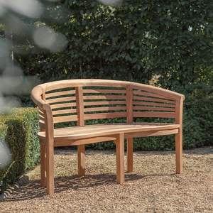 ม้านั่งไม้เนื้อแข็งสำหรับสวน ทนทานต่อการใช้งานกลางแจ้ง สามารถวางซ้อนกันได้ มีพนักพิง ที่วางแขน และที่นั่งแบบระแนง สำหรับลานบ้านและสวน - Product Image 6