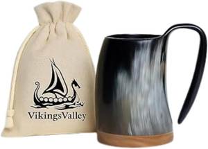 Taza de cuerno vikinga artesanal auténtica y moderna para hombres y mujeres, diseño indio original con opción de envío desde India - Product Image 3