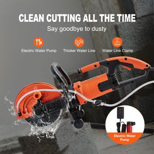 Sega Elettrica per Calcestruzzo a Disco Umido/Secco da 1800 W, 9 Pollici, Profondità di Taglio 3,5 cm, per Applicazioni su Metallo, Acqua Inclusa - Product Image 4