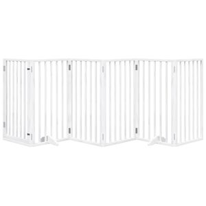 Juego de 6 Corrales Plegables para Perros de Madera de Álamo Blanco de 118.1 Pulgadas de Largo - Product Image 3