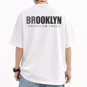 T-shirt sportif à manches courtes en coton surdimensionné pour homme, col rond, logo personnalisé, respirant, absorbant l'humidité, décontracté, unisexe - Product Image 6