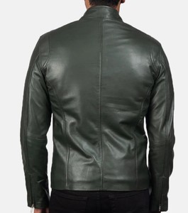 HOMIZON ENTERPRISES – Nouveauté : Blousons en cuir décontractés pour hommes, col montant, fermeture éclair, couleurs personnalisables – Prix abordable - Product Image 6