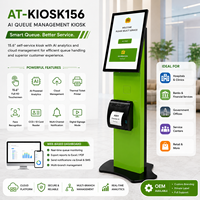 Kiosque de gestion de files d'attente avec écran tactile de 15,6 pouces |   Système intelligent de gestion du flux client |   AT-KIOSK156 |   OEM/ODM pris en charge