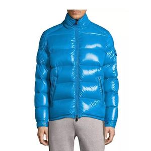 Oem Custom <b>Men's</b> Shiny Quilted Winter <b>Jacket</b> Hooded Padded Bubble Coat Thick Warm Outerwear Wholesale Manufacturer Shine Coat - Product Image 1