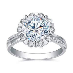 Women's Round Brilliant Cut Diamond <b>Ring</b> GIA Certified Classic Engagement White Gold Jewelry - Product Image 1