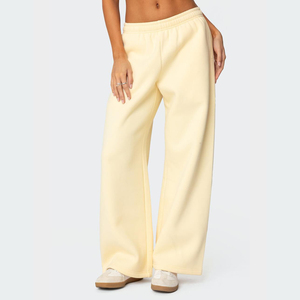 Women's Winter Sweat Pants with Elastic Waist Flat Front 100% Cotton-Comfortable Casual Design for Daily Wear - Product Image 2