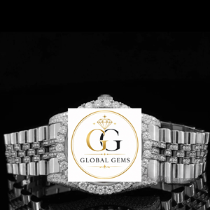 Top Quality Rose Gold <b>Automatic</b> VVS Moissanite Diamond Watch Rubber strap for Men or Luxury Wristwatch Available at Good Price - Product Image 1