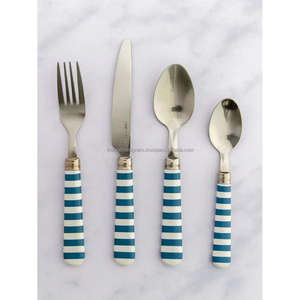 Juego de Cubiertos Pintados a Mano, Acero Inoxidable de Grado Alimenticio, Aptos para Lavavajillas, Ecológicos, para Fiestas, Decoración de Mesa - Product Image 5