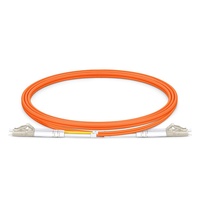 Kabel Serat Optik Multimode OM2 2mm Duplex LC UPC ke LC UPC 50/125m dengan Selubung PVC 850/1300nm Low Loss untuk Jaringan Pusat Data