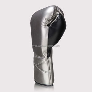 ถุงมือชกมวยแบบผูกเชือกสำหรับฝึกซ้อม ระดับมืออาชีพ สีเงิน ทำจากหนังวัว สำหรับ MMA มวยไทย คิกบ็อกซิ่ง - Product Image 6