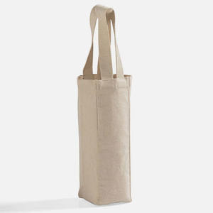 Sac fourre-tout pour bouteille de vin en toile 100% coton, fabrication sur mesure, réutilisable, tissu résistant - Product Image 1