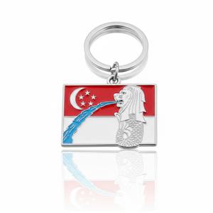 พวงกุญแจโลหะรูปเมอร์ไลออนสิงคโปร์ ของที่ระลึกสำหรับนักท่องเที่ยว ของชำร่วยราคาถูก ผลิตตามสั่ง ทำจากโลหะผสมสังกะสี - Product Image 3